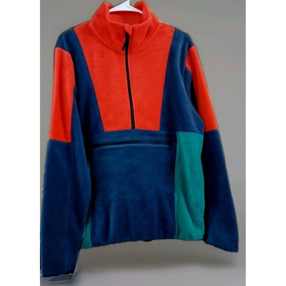 ASOS 4505 Ski Fleece Jacket Men's Small Colorblock Retro Y2K Snowcore Pullover - Picture 1 of 10